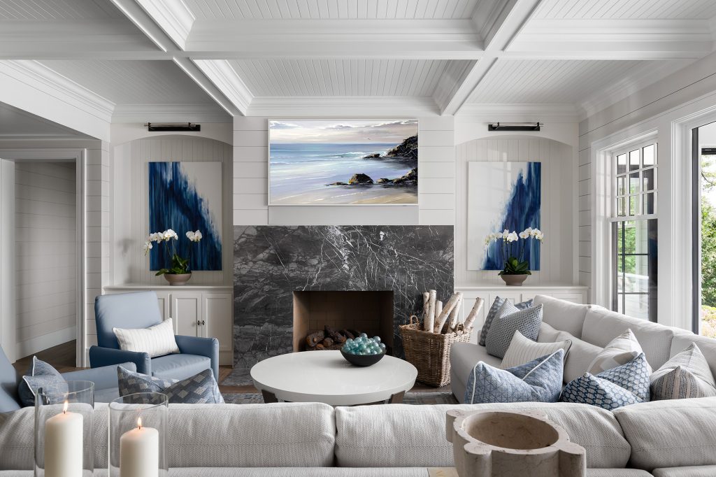 up north escape living room fireplace art hero